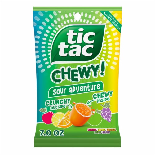 TIC TAC CHEWY! Sour Adventure Sour Candy Fruity Chewy Candy 7 Oz