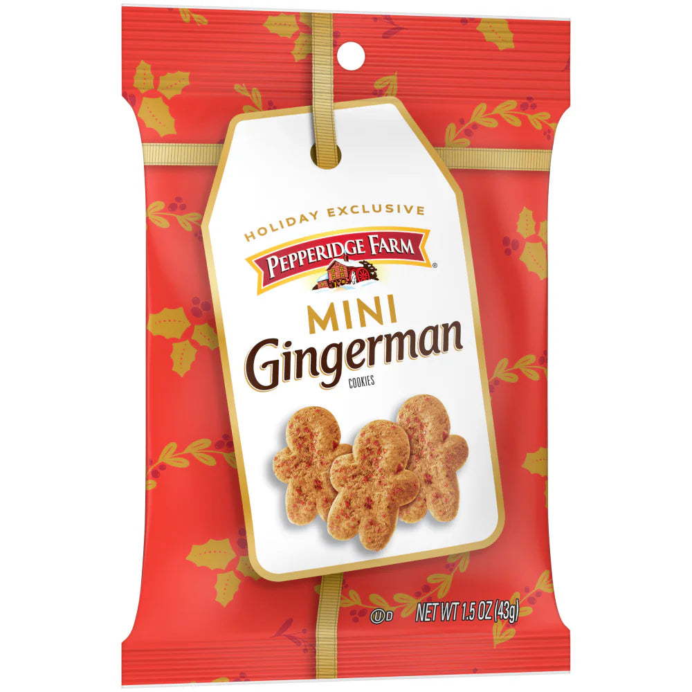 Pepperidge Farm Gingerman Mini Holiday Cookies Bag - 1.5oz