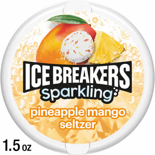 Ice Breaker Sparkling Pineapple Mango Sugar Free Mints Tins, 2.5 Oz