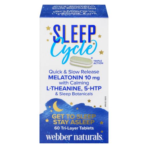 Webber Naturals Sleep Cycle Melatonin with L-Theanine, 5-Htp & Sleep Botanicals