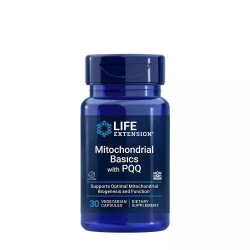 Life Extension Mitochondrial Basics with PQQ, L-Taurine, R-lipoic Acid, foundational Supplement for Cellular Energy Production, Brain and Heart Health, Gluten-Free, Non-GMO, Vegetarian, 30 Capsules