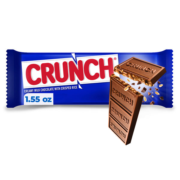 Nestle Crunch Milk Chocolate with Crisped Rice Candy Bar 1.55 Oz