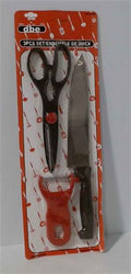 Dbe 3pcs set Kitchen Scissor, Peeler, and Knife