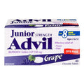 Advil Dye-free grape flavoured children analgesic ibuprofen, Junior Advil Dye-free grape flavoured children analgesic ibuprofen, Junior