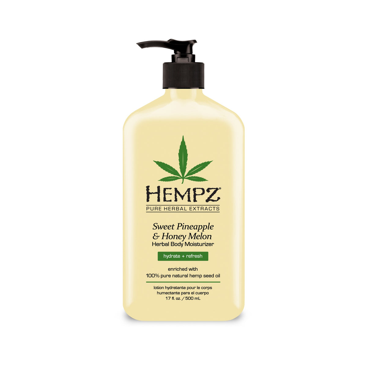 Hempz Herbal Body Lotion for Dry Skin Sweet Pineapple & Honey Melon 17 Fl Oz