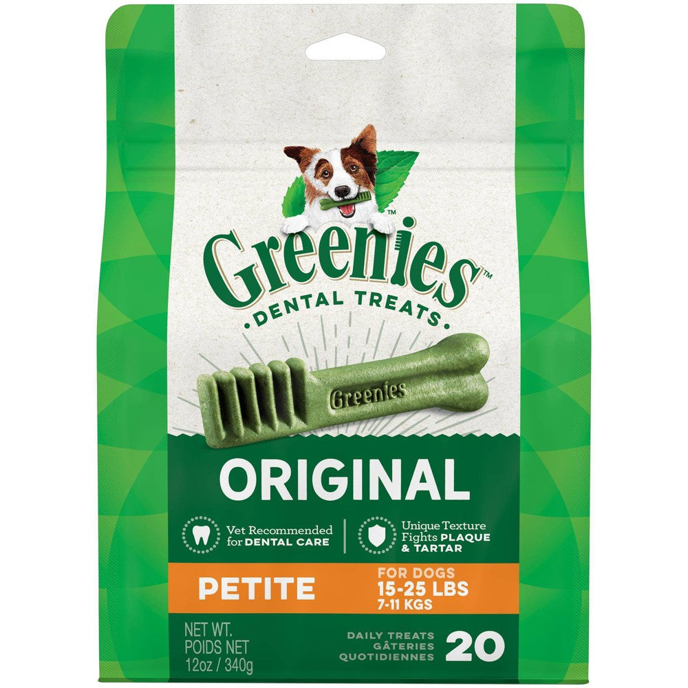 Greenies Original Petite Oral Care Natural Dental Adult Dog Treats 20