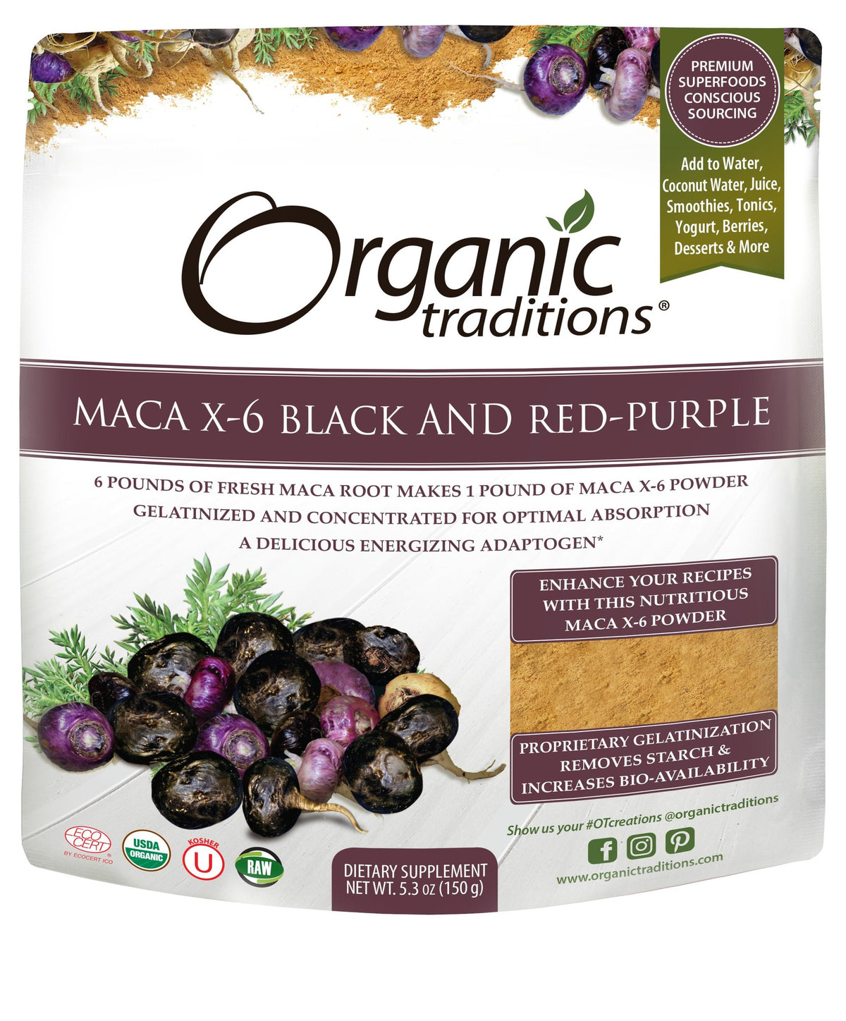 Organic Traditions Maca X-6 Powder 6:1