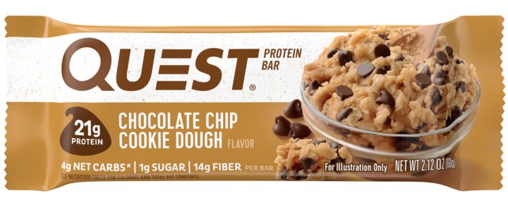 Quest, Protein Bar Chocolate Chip Cookie Dough, 2.12 Oz