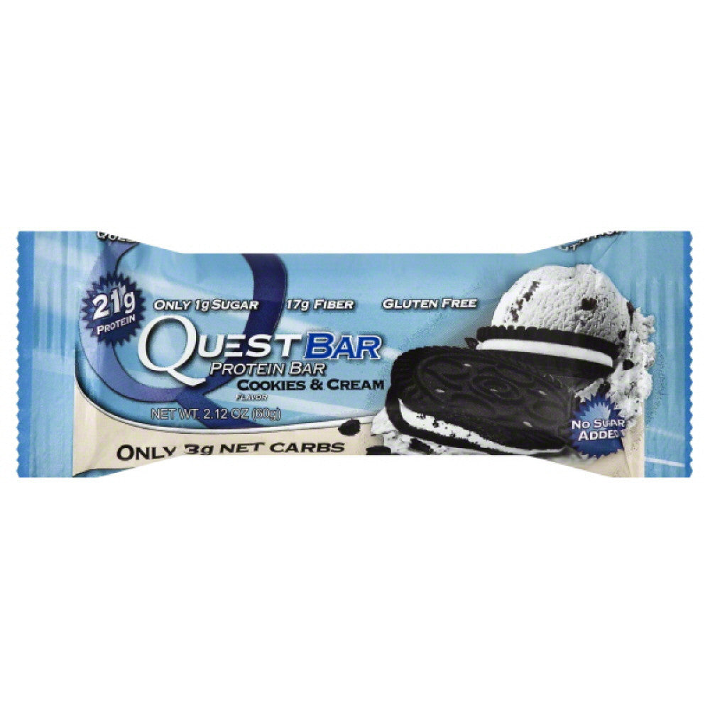 Quest, Protein Bar Cookies and Cream, 2.12 Oz
