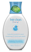 Live Clean Baby Gentle Moisture Tearless Shampoo & Wash