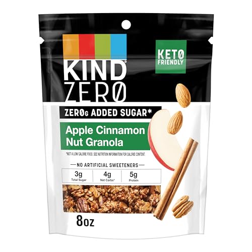 KIND Zero Added Sugar Granola, Apple Cinnamon Nut, Healthy Snacks, Gluten Free, 1 Count