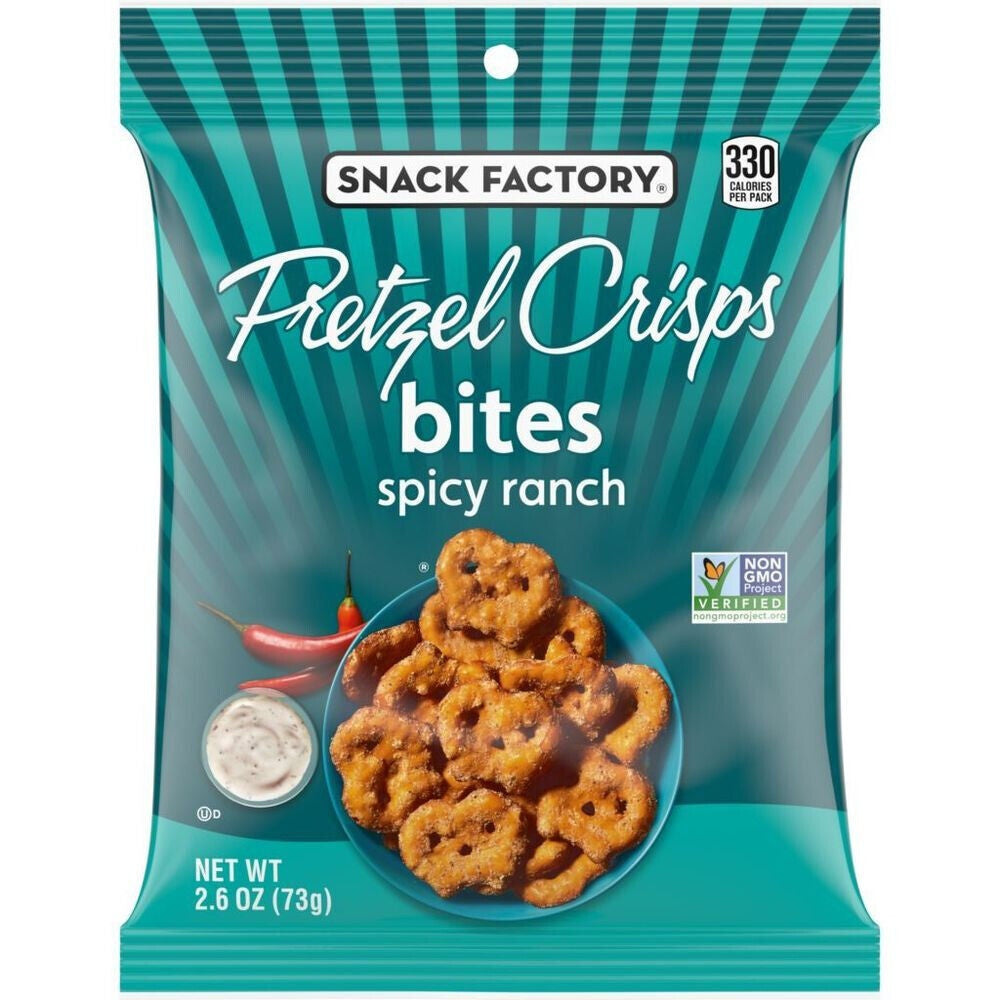 Snack Factory Spicy Ranch Pretzels, 2.6 Ounce