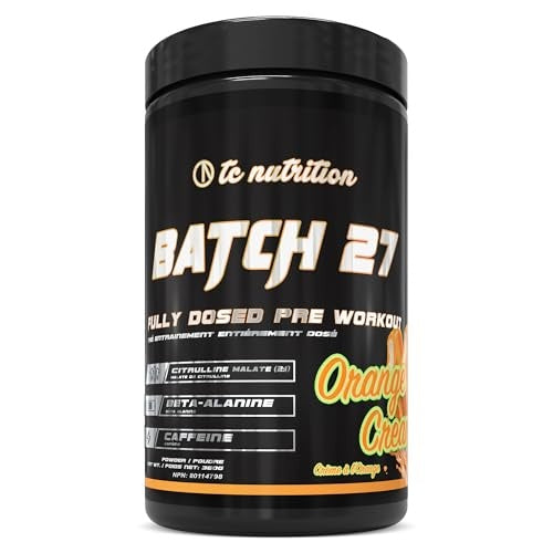 Batch 27 Pre Workout Powder - 8g Citrulline, 3.5g Beta Alanine, 2.5g Betaine, 325mg Caffeine