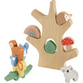 fisher-price wooden balance tree preschool stacking activity toy, 10 wood pieces