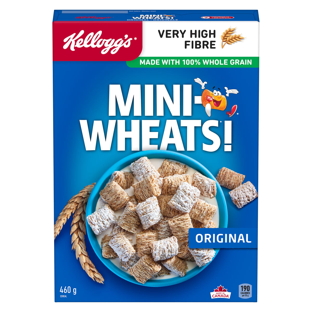 Kellogg's Frosted Whole Wheat Cereal, Mini-Wheats! 460 g