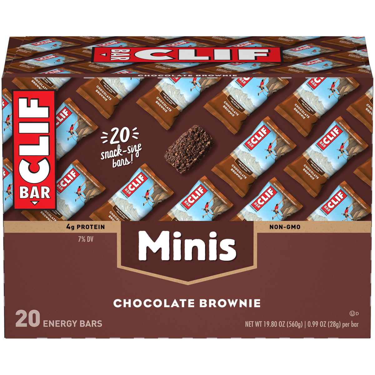 Clif Bar Non-GMO Energy Mini Bars Chocolate Brownie 20 Mini Bars