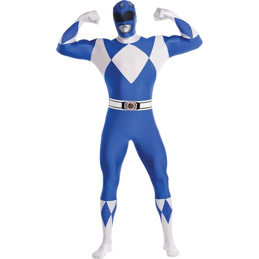 Adult Men's Blue Power Ranger Partysuit - Mighty Morphin Rangers