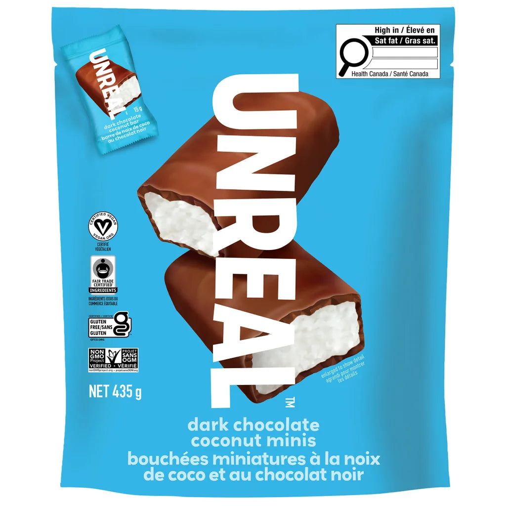 Unreal Dark Chocolate Coconut Bars, 435g