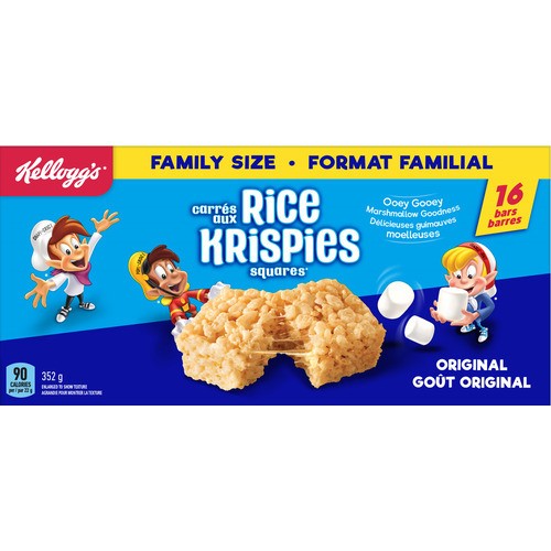 Kellogg's Marshmallow Flavoured Crispy Rice Squares Value Pack, Rice Krispies 352 g