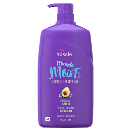 Aussie Miracle Moist Shampoo with Avocado Paraben Free for All Hair Types 26.2 Fl Oz