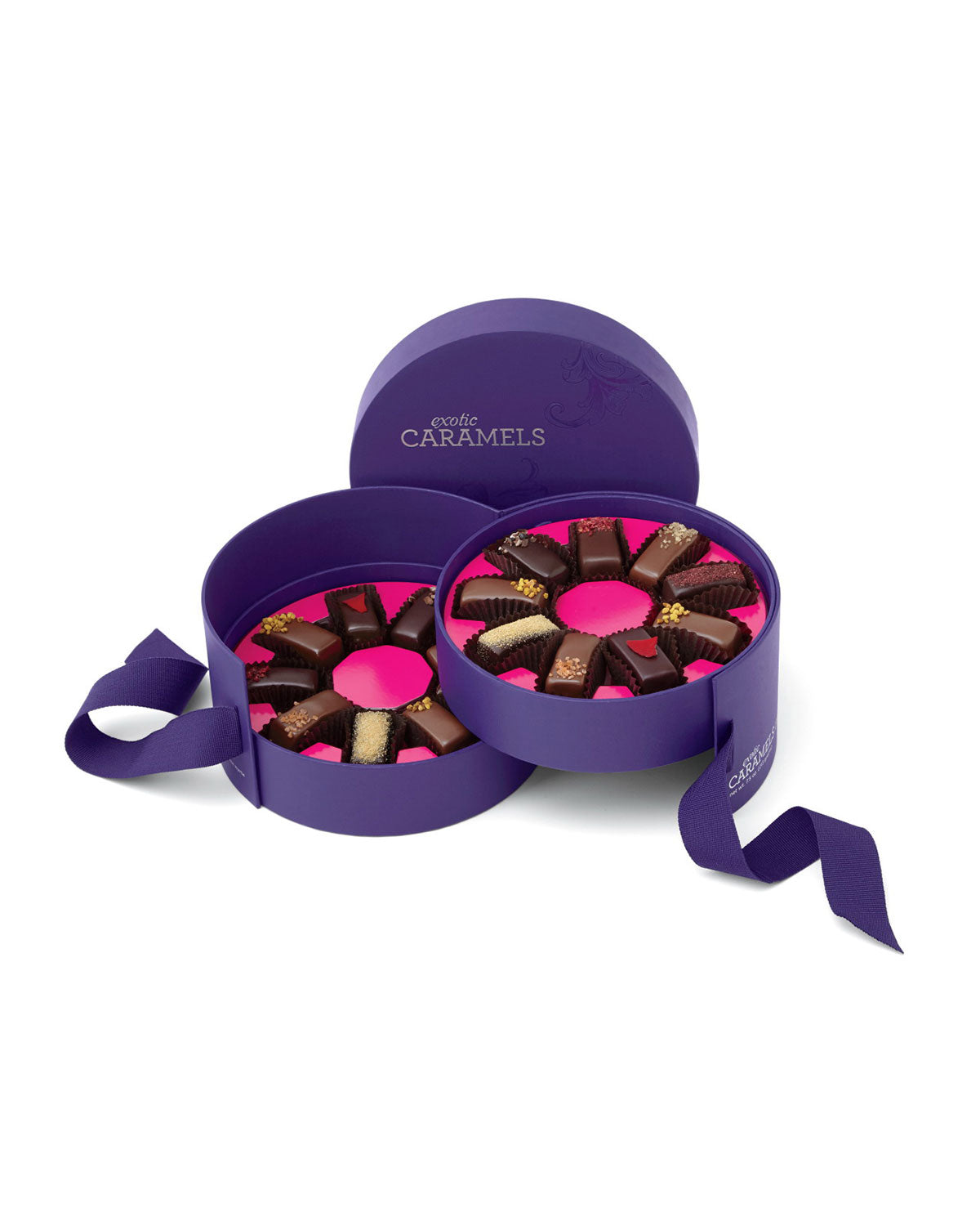 18-Piece 2-Tier Caramel Hat Box Set