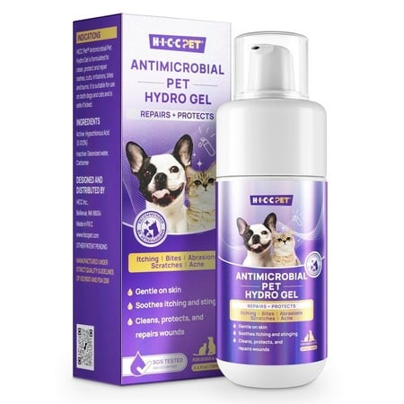HICC PET Antimicrobial Pet Hydro Gel Wound Care for Dogs 3.4-fl Oz Bottle