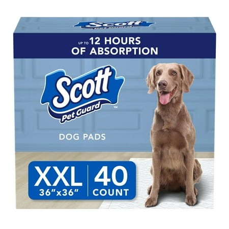Scott Pet Guard Dog Pads - Dog Training Pee Pads for Large & Extra Large Dogs