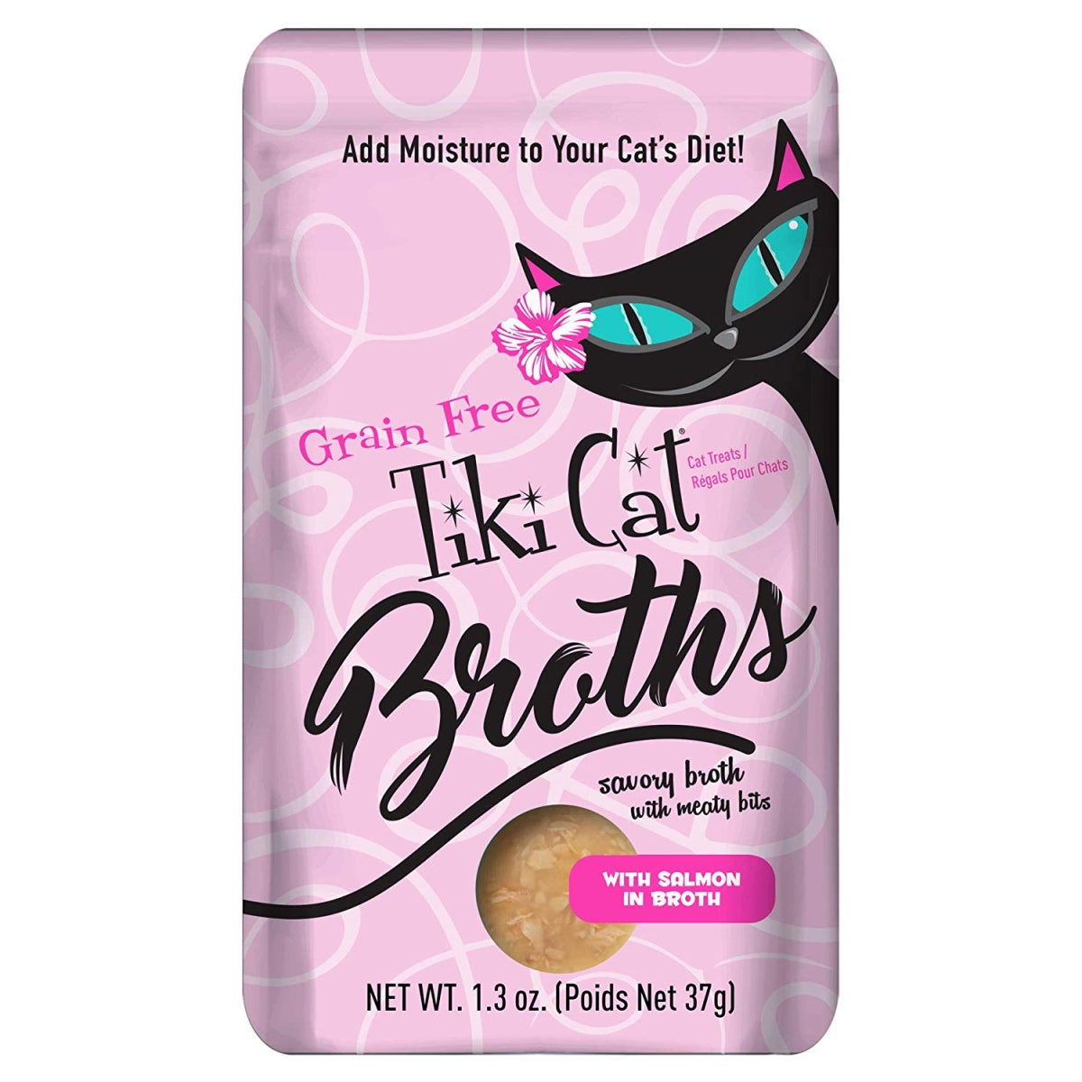 Tiki Cat Born Carnivore Broths Wet Cat Food Topper Salmon 1.3 Oz