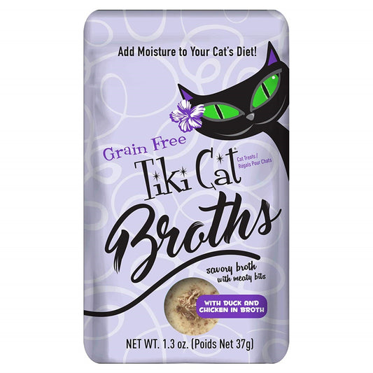 Tiki Cat Born Carnivore Broths Wet Cat Food Topper Duck & Chicken 1.3 Oz.