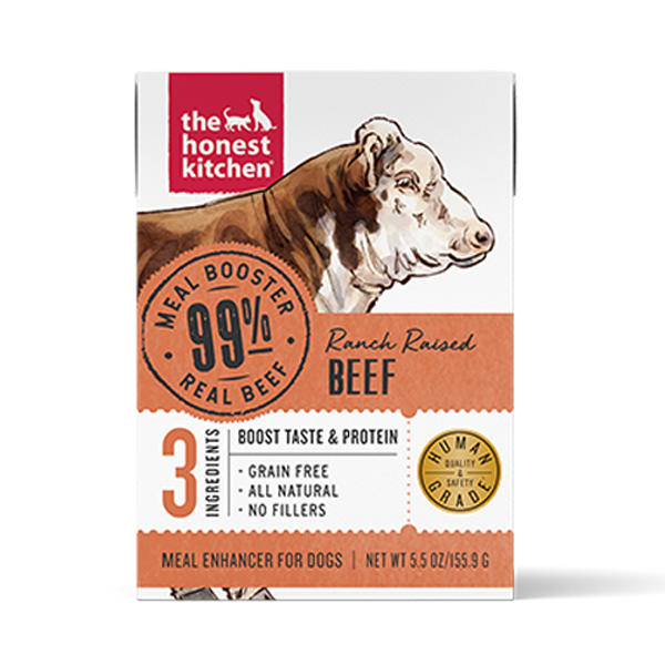 The Honest Kitchen Meal Booster: 99% Beef Wet Dog Food Topper, 5.5 Oz
