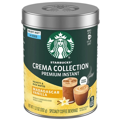 Starbucks Crema Collection Premium Instant Madagascar Vanilla Flavored Coffee 7.12 Oz