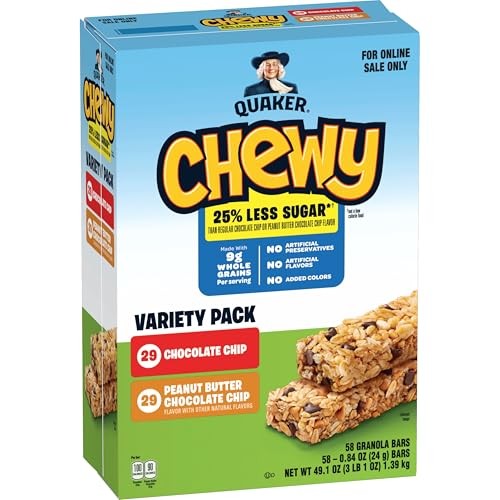 Quaker Chewy 58 Granola Bars 1.39kg