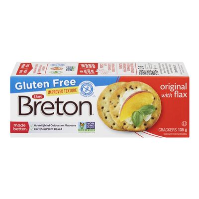 Dare Gluten Free Crackers with Flax Seeds, Breton 135 g