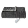 Cuddl Duds Plush Heated Throw Blanket, Gray