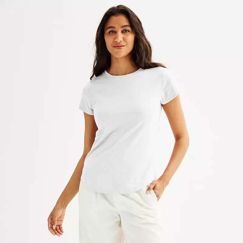 Petite Sonoma Goods for Life® Everyday Short Sleeve Crewneck Tee, Women's,