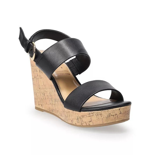 LC Lauren Conrad Samona Women's Wedge Sandals,