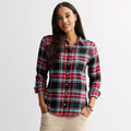 Women's Croft & Barrow® the Extra Soft Plaid Flannel Shirt, XXL