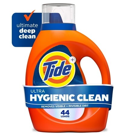 Tide Ultra Hygienic Clean Liquid Laundry Detergent, Original Scent, 1.86 L