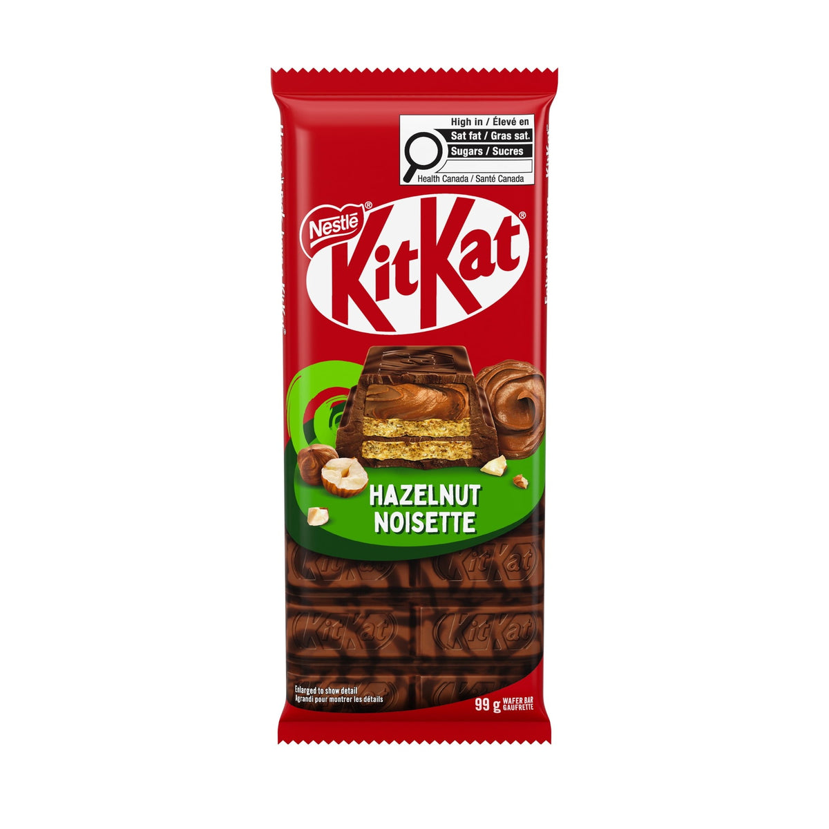 Kitkat Hazelnut Tablet, Kitkat Wafers, Hazelnut Filling & Marbled Chocolatey Coating 99g