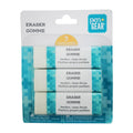 Pen+Gear Pen + Gear 3pks White Eraser in Blister Card, Latex-Free Eraser