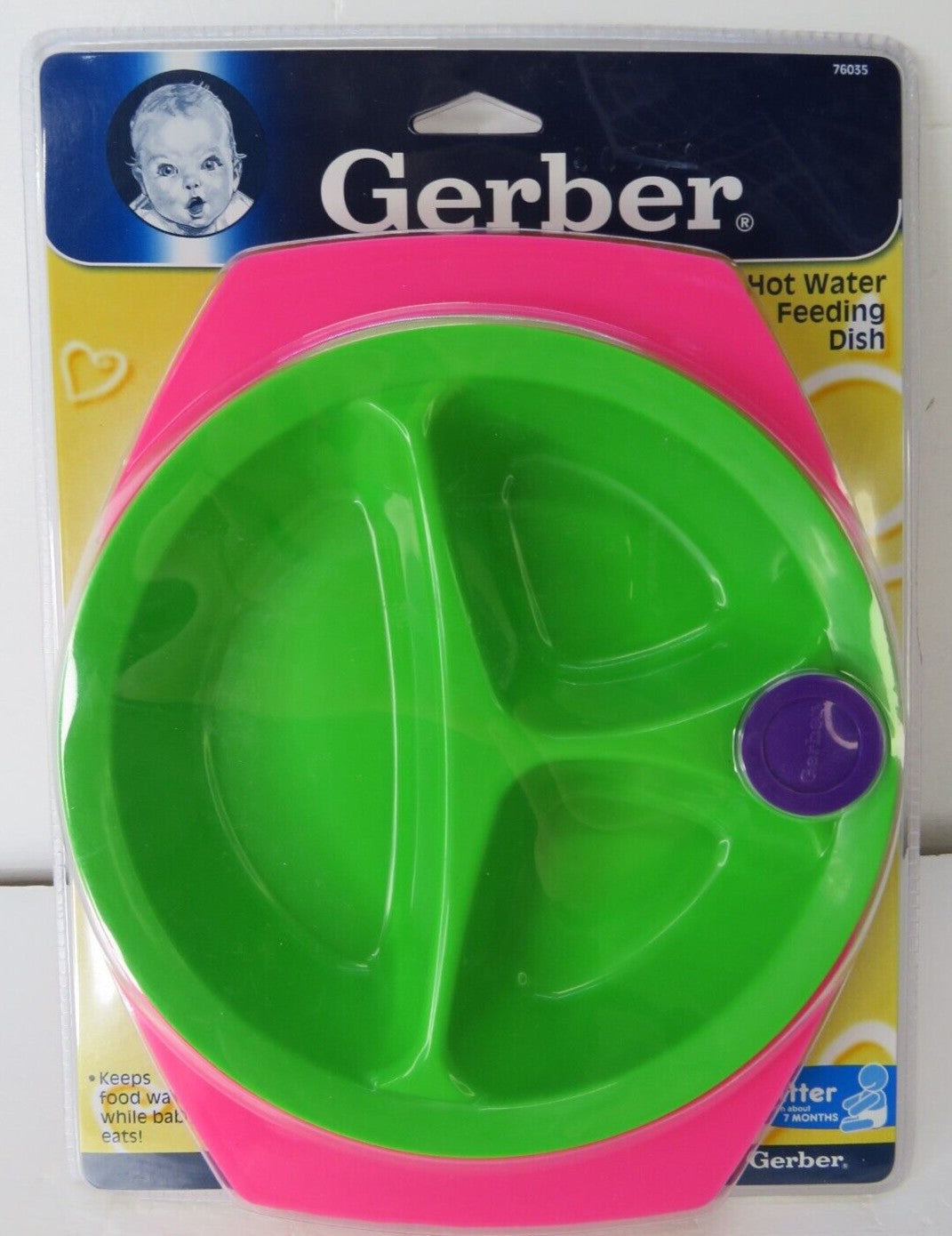 Gerber Hot Pink & Green Hot Water Feeding Dish