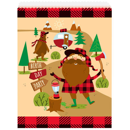 Unique Industries Assorted Colors Plaid Party Bags 8 Count
