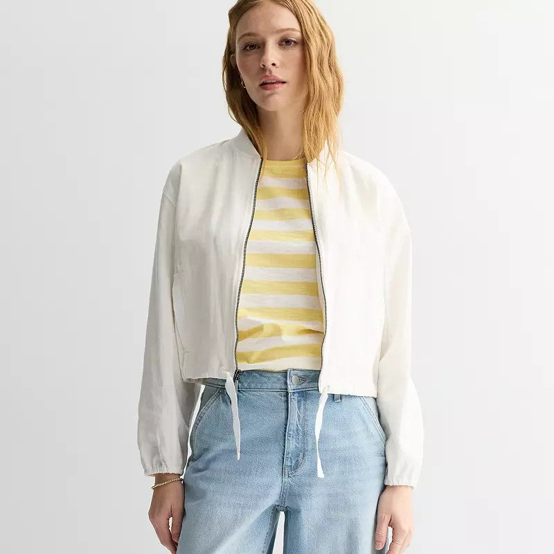 Petite Sonoma Goods for Life® Relaxed Bomber Jacket, Women's,