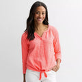 Women's Croft & Barrow® Pucker Knit Button Front Top,