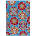 Sonoma  Outdoor Area or Throw Rug, Blue 6ft