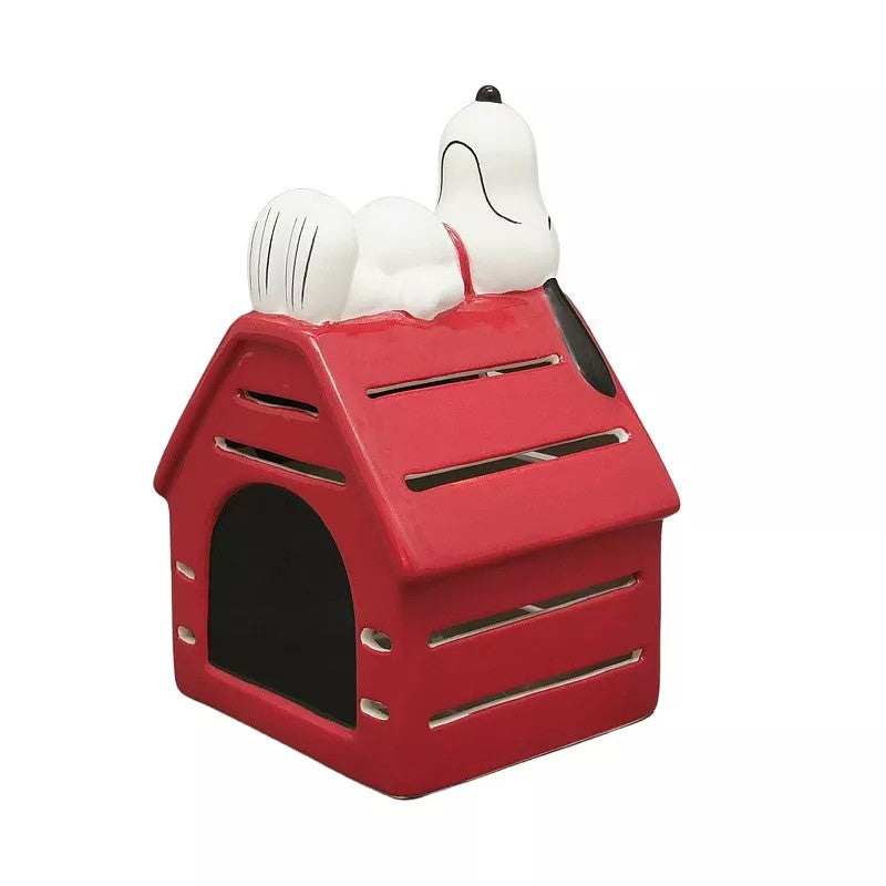 The Big One Peanuts Snoopy House Solar Lantern Outdoor Decor, Red