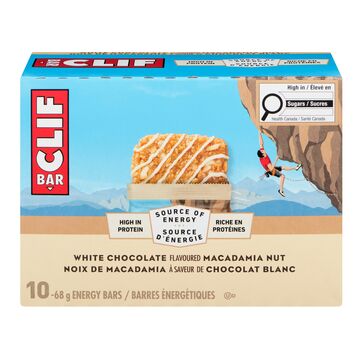 Clif Bar White Chocolate Macadamia Nuts Energy Bar 10x68g