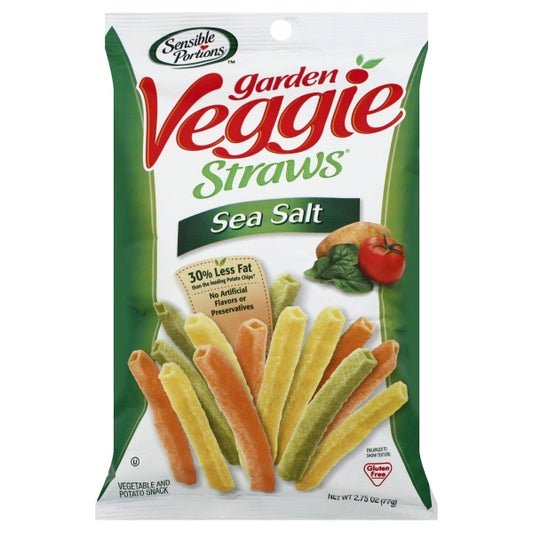 Sensible Portions Garden Veggie Straws, Sea Salt, 2.75 Oz