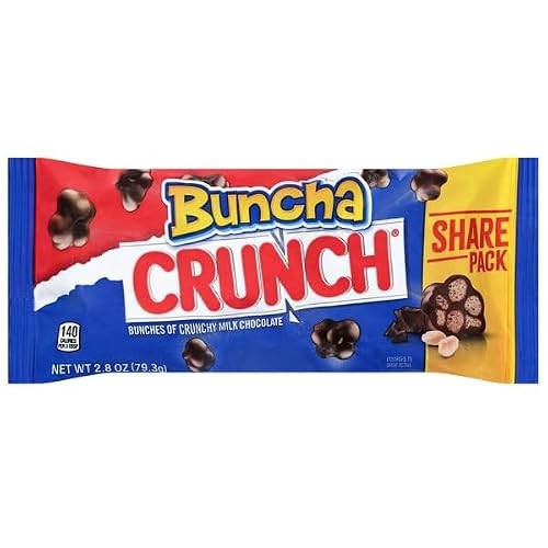 Buncha Crunch, Crunchy Milk Chocolate Share Pack, 2.8 Ounce