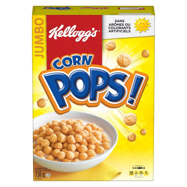 Kellogg S Corn Pops Cereal Jumbo Size 730g/25.8 Oz